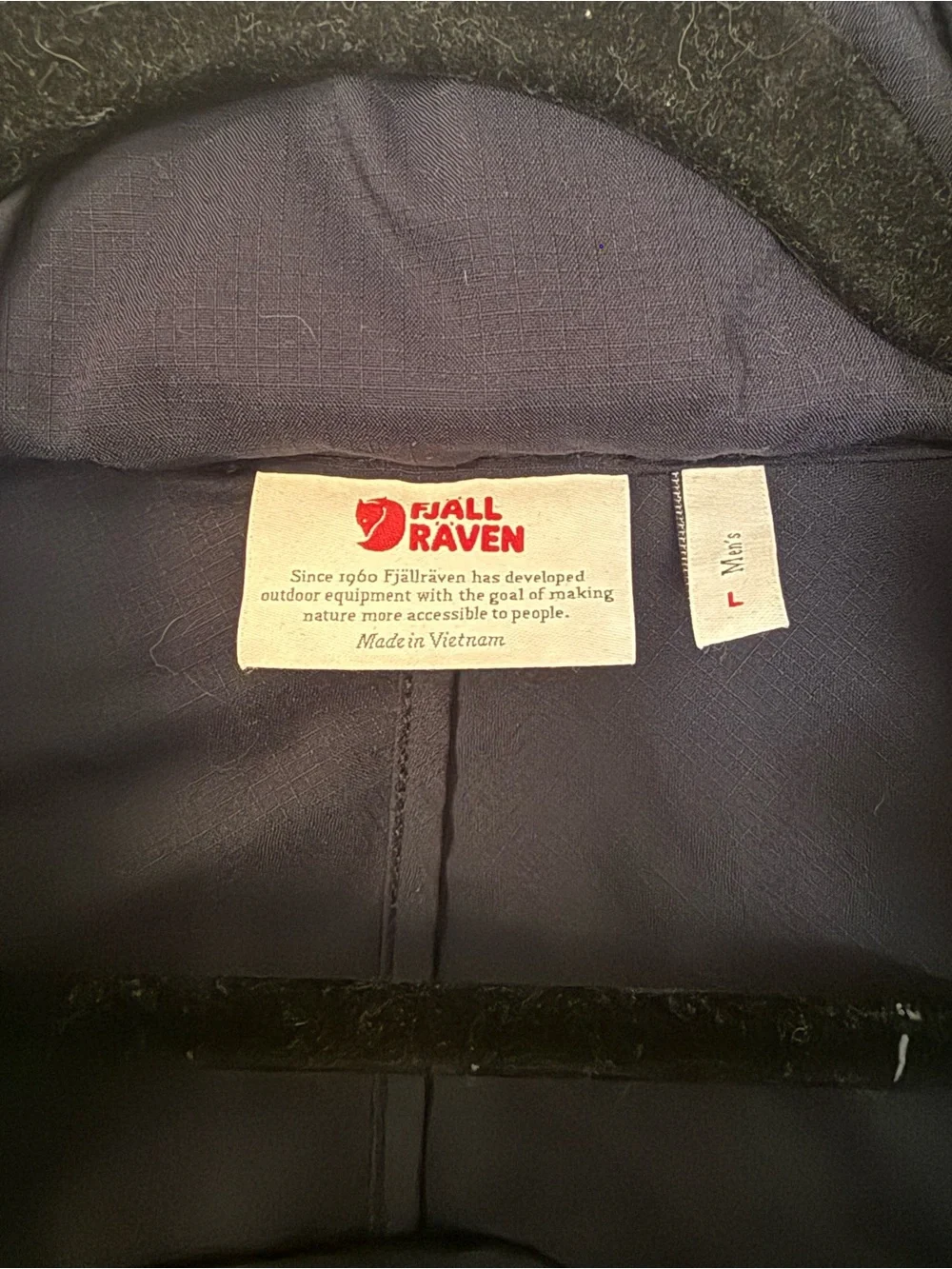 NWOT Fjallraven Men's Dark Navy Lightweight Jacket | L